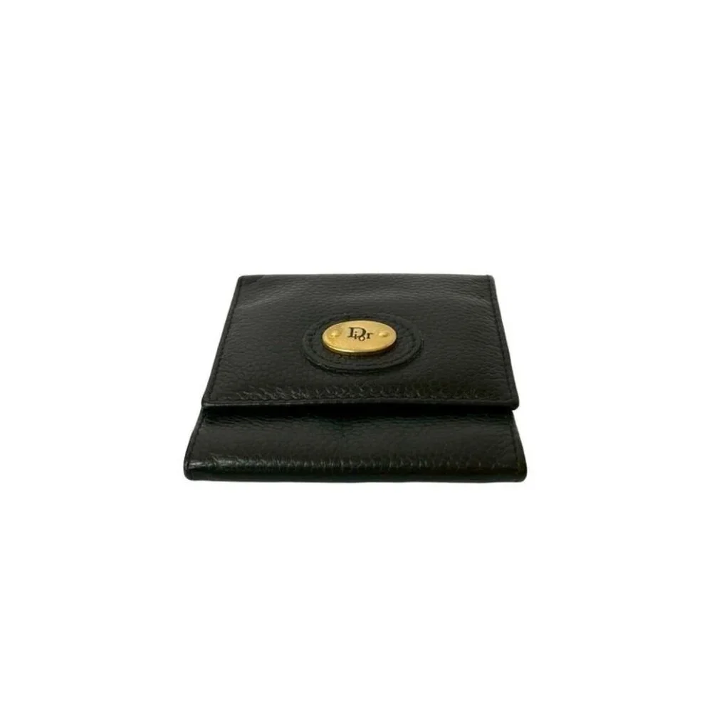 Christian Dior Vintage Logo Hardware Leather Coin Case Coin